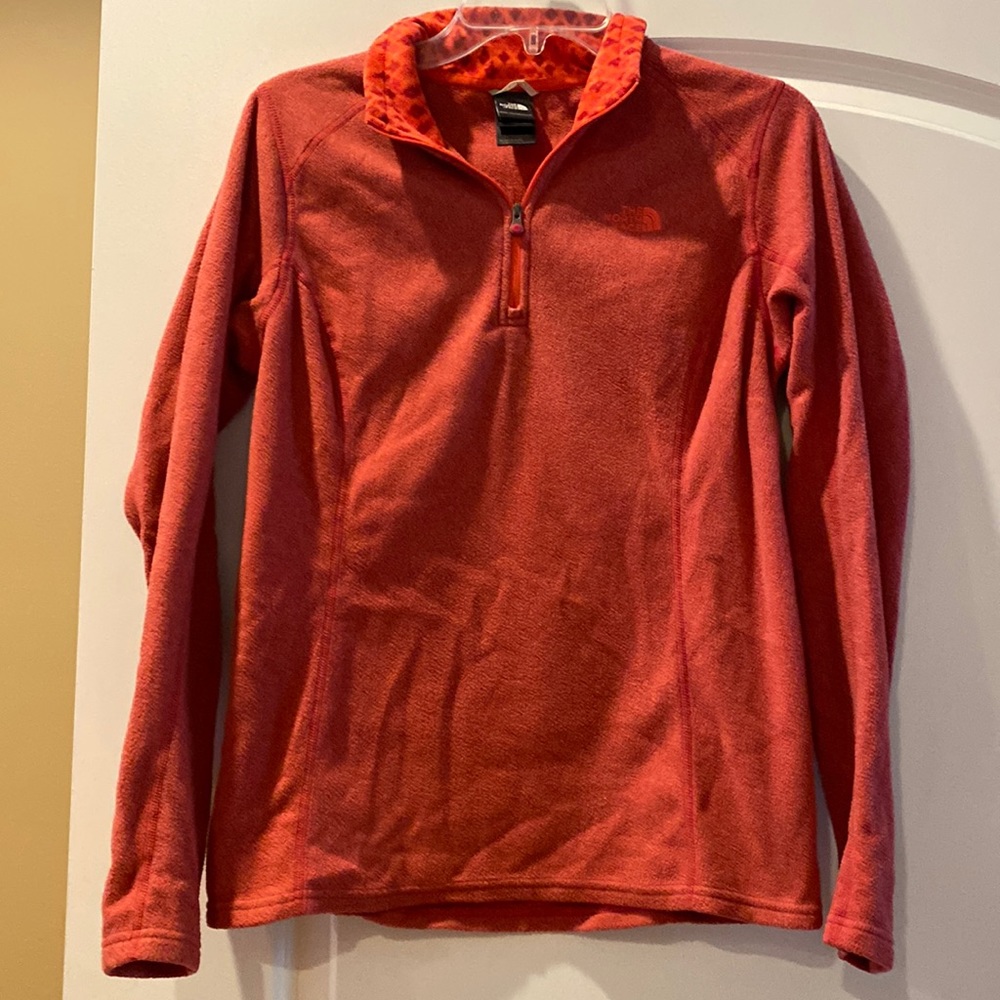 North Face half zip over shirt in size medium